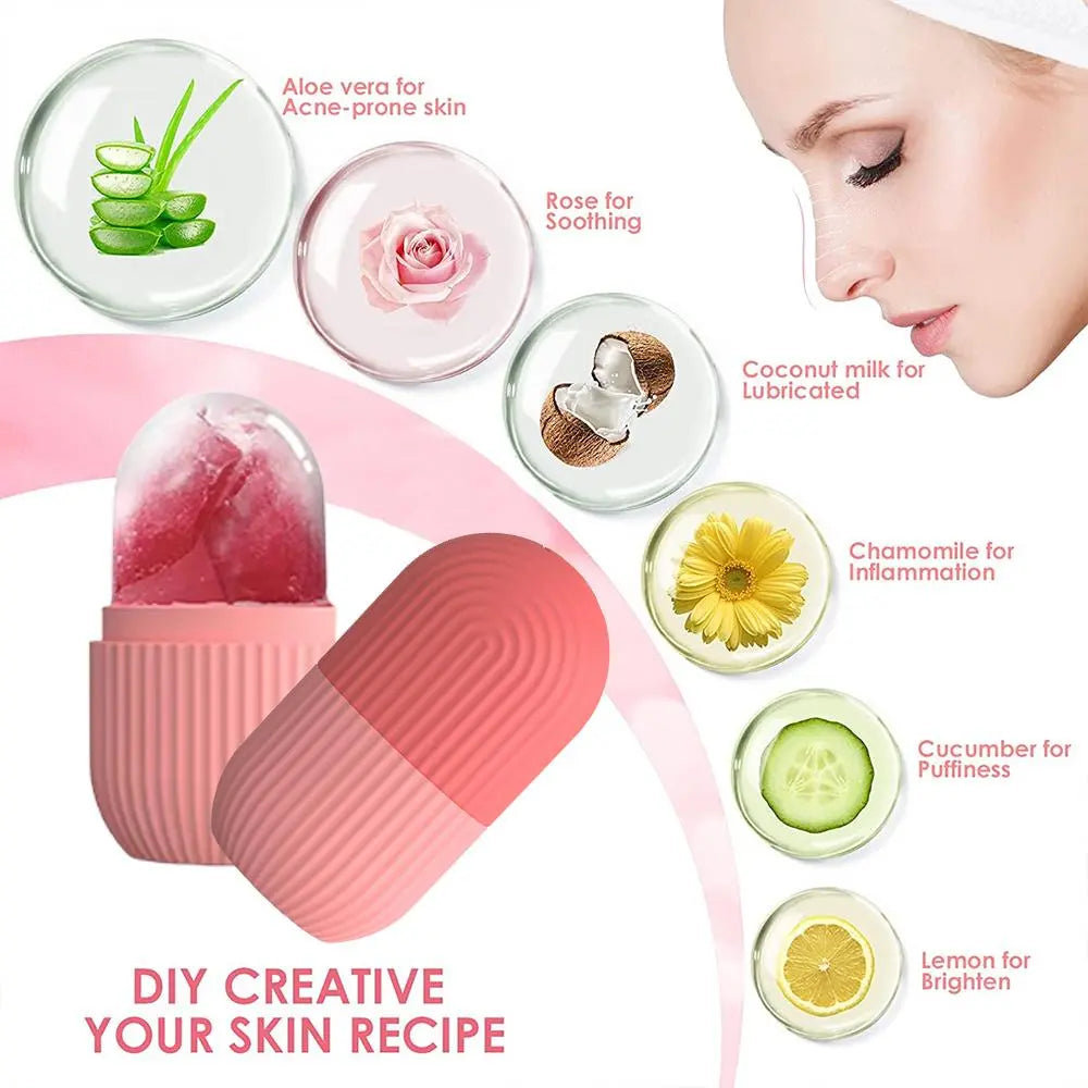 Ice Face Roller, DIY Face Massage Roller, Soothing Facial Ice Roller for Face, Eyes & Joints, Ice Compress Skin Care Tool for Women & Men, Facial Care Tools, Beauty Tools, Home Beauty Tool, Lightweight